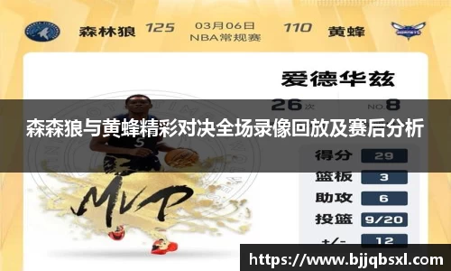 森森狼与黄蜂精彩对决全场录像回放及赛后分析